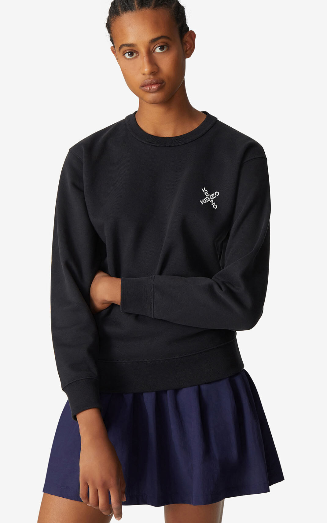 Kenzo Sport Little X Sweatshirt Dame - Sort DK-806156